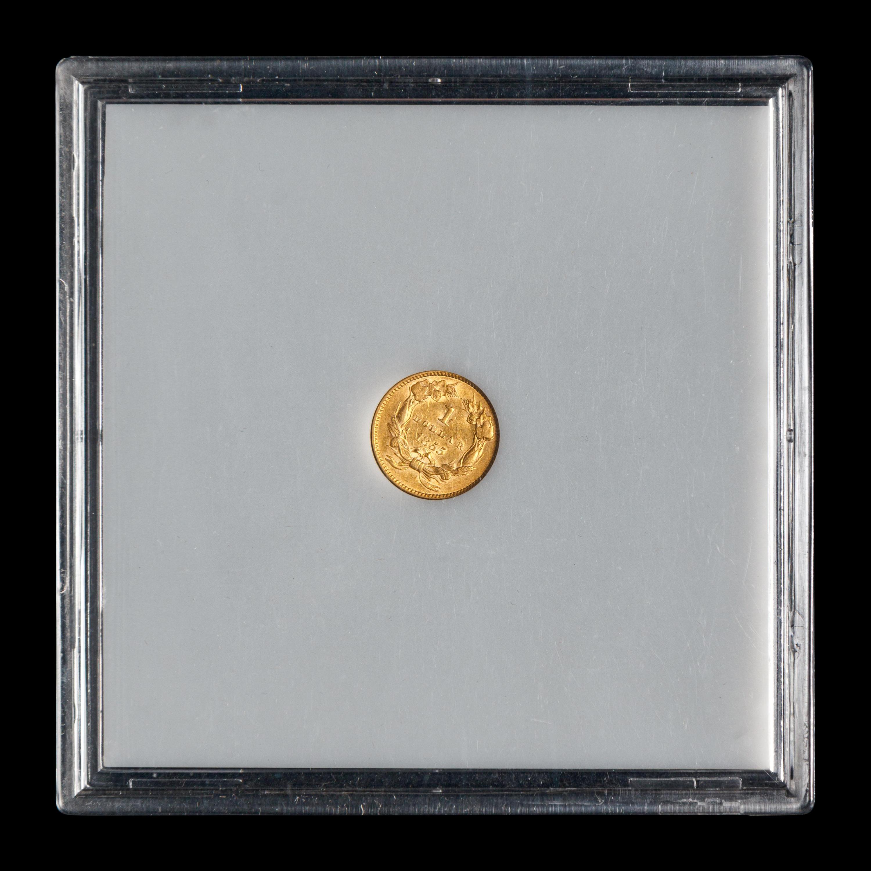 An 1855 Indian Princess $1 Gold Coin