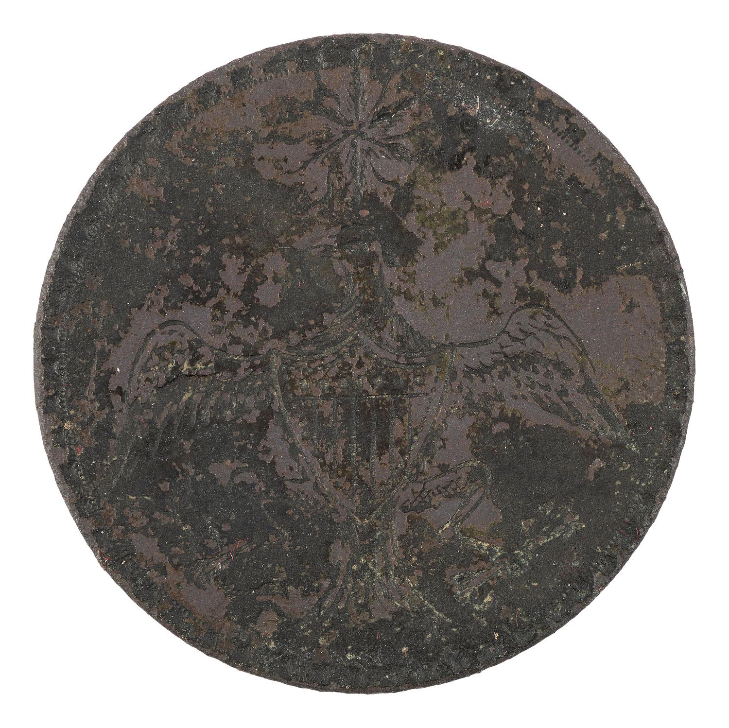 [WASHINGTON, George (1732-1799)]. Inaugural button featuring eagle and six-pointed star. N.p., 1789.