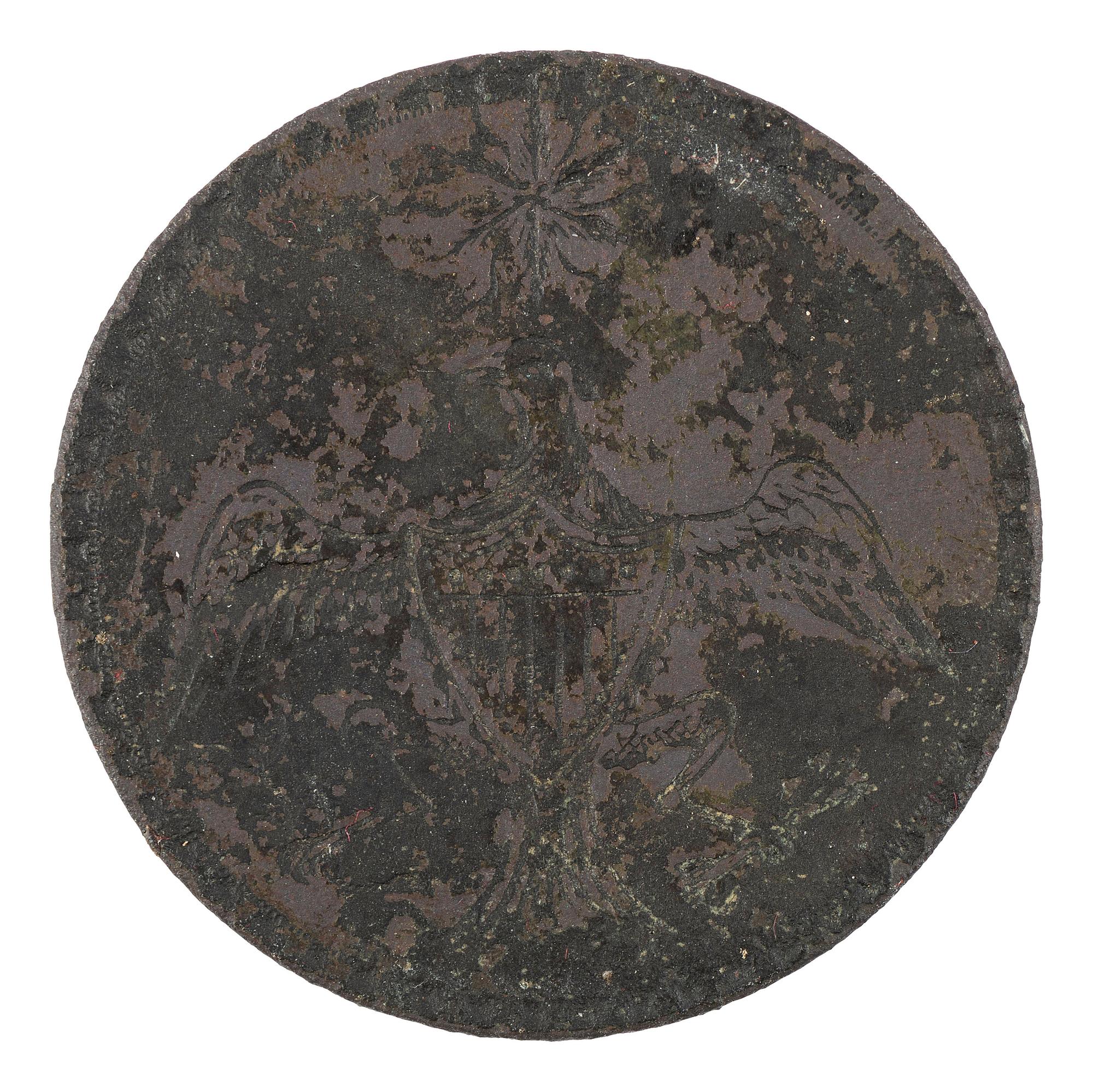 [WASHINGTON, George (1732-1799)]. Inaugural button featuring eagle and six-pointed star. N.p., 1789.