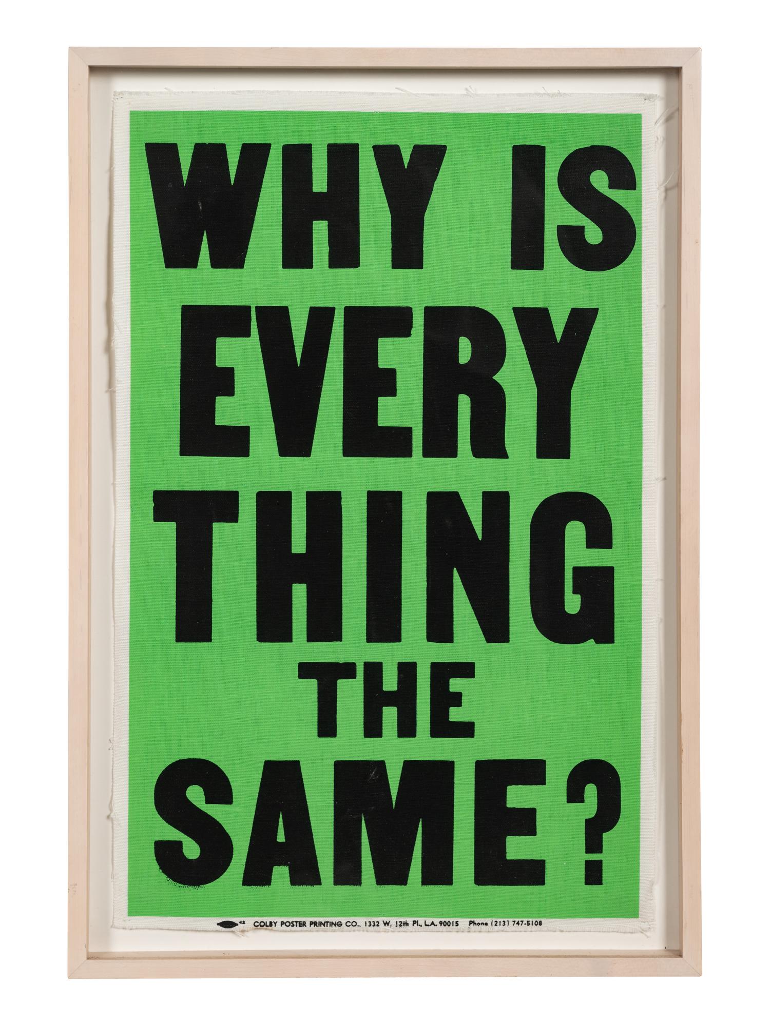 Why is Everything the Same?