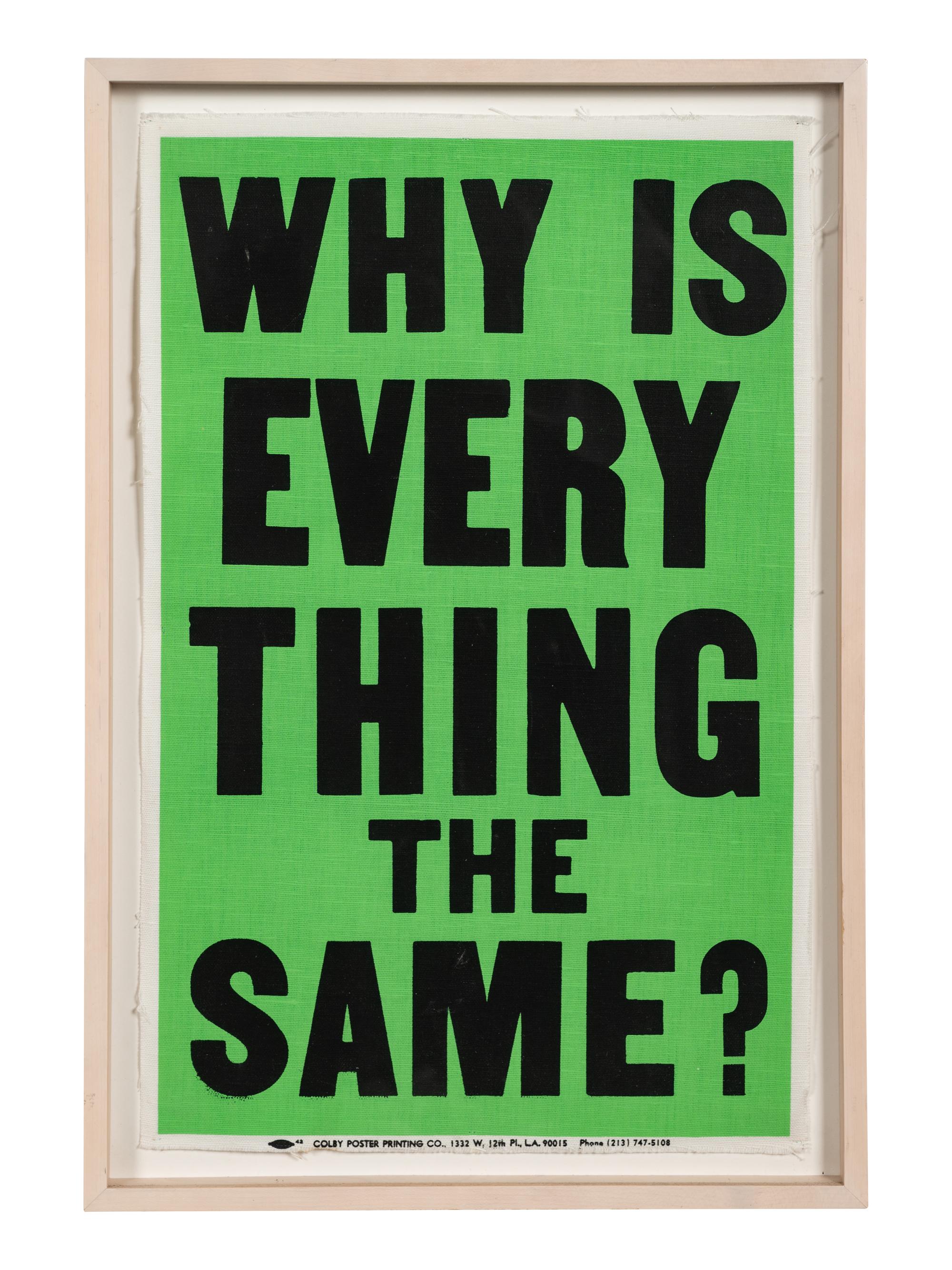 Why is Everything the Same?
