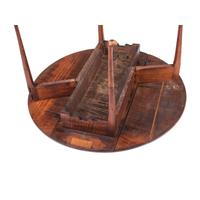 A Queen Anne Tiger Maple Pad-Foot Drop-Leaf Table