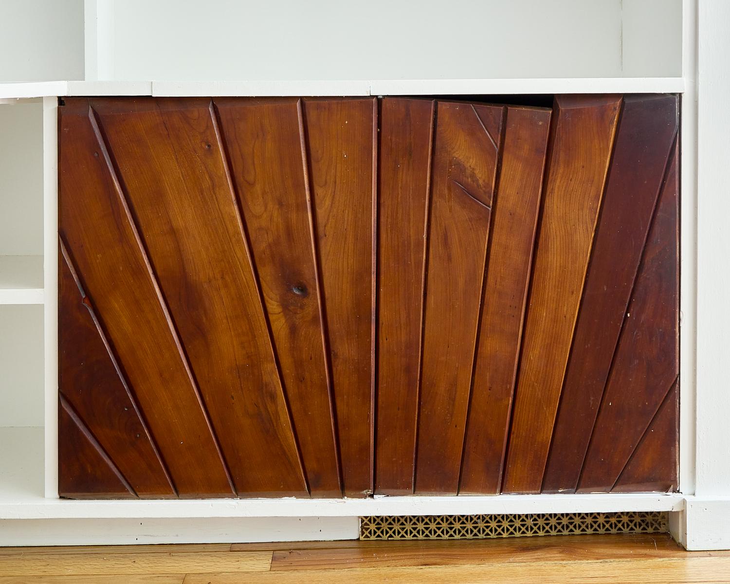 Built-in bookshelves and storage cabinet, 1954