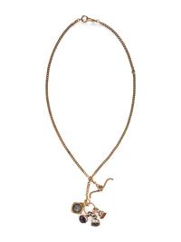 YELLOW GOLD POCKET WATCH CHAIN AND CHARMS