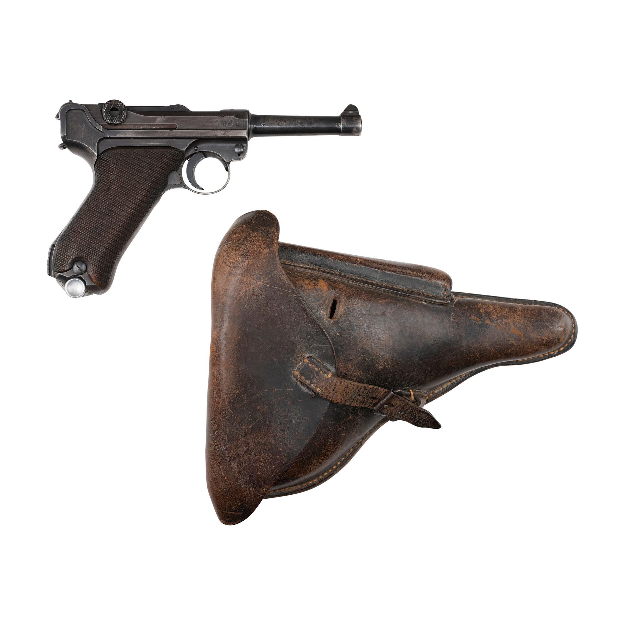 ** 42 Code 1938 Dated P.08 Luger in Holster with Two Magazines