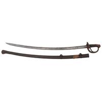 Imported S&K Model 1840 Heavy Cavalry Saber with Old Copper Tag Identifying it to Lt. J.G. Fonda with Mexican War and Civil War Service