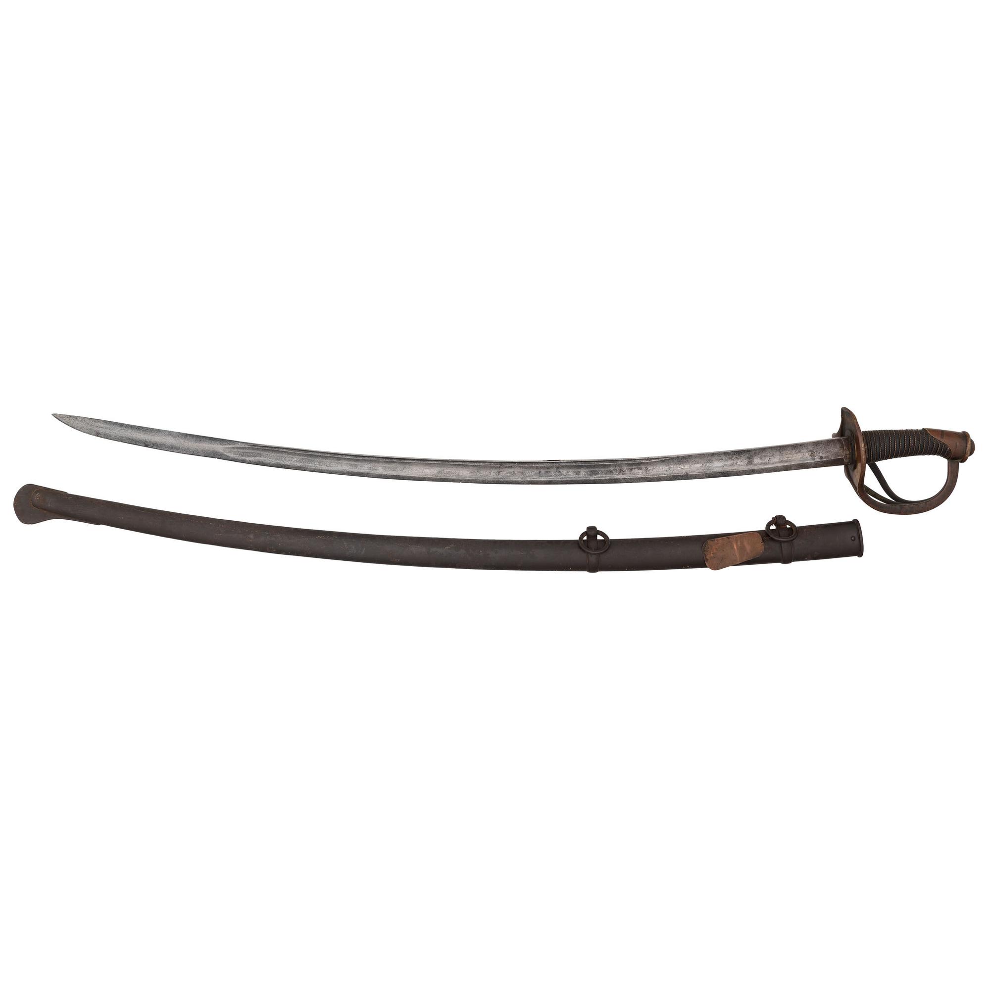 Imported S&K Model 1840 Heavy Cavalry Saber with Old Copper Tag Identifying it to Lt. J.G. Fonda with Mexican War and Civil War Service