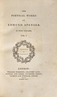 [BINDINGS]. SPENSER, Edmund. The Poetical Works of Edmund Spenser. London: William Pickering, 1825.