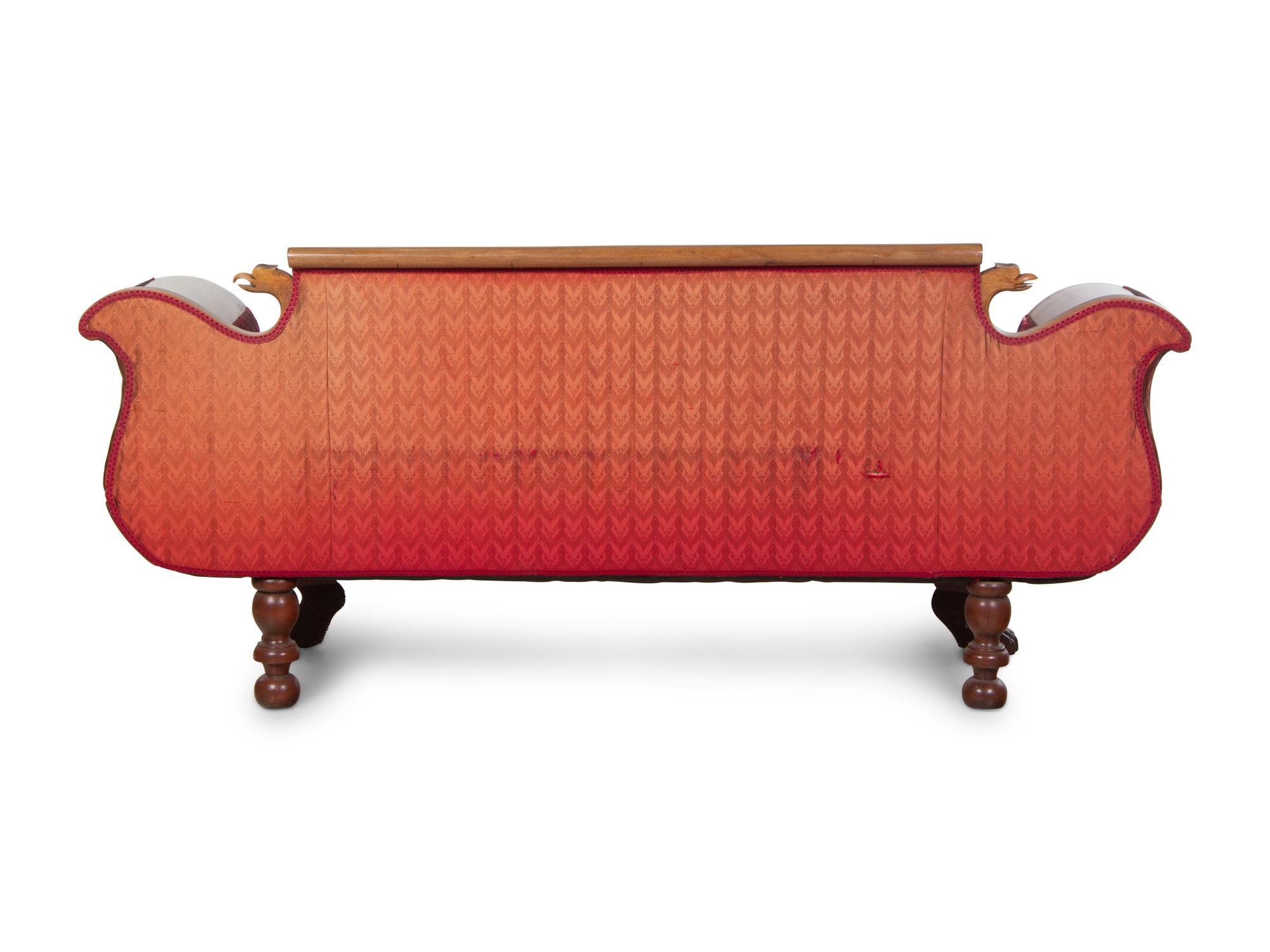A Classical Carved Mahogany Sofa