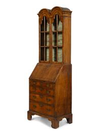 A George I Style Walnut Bureau Bookcase
