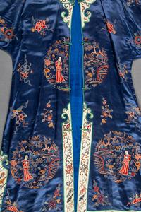 Two Chinese Embroidered Silk Lady's Robes