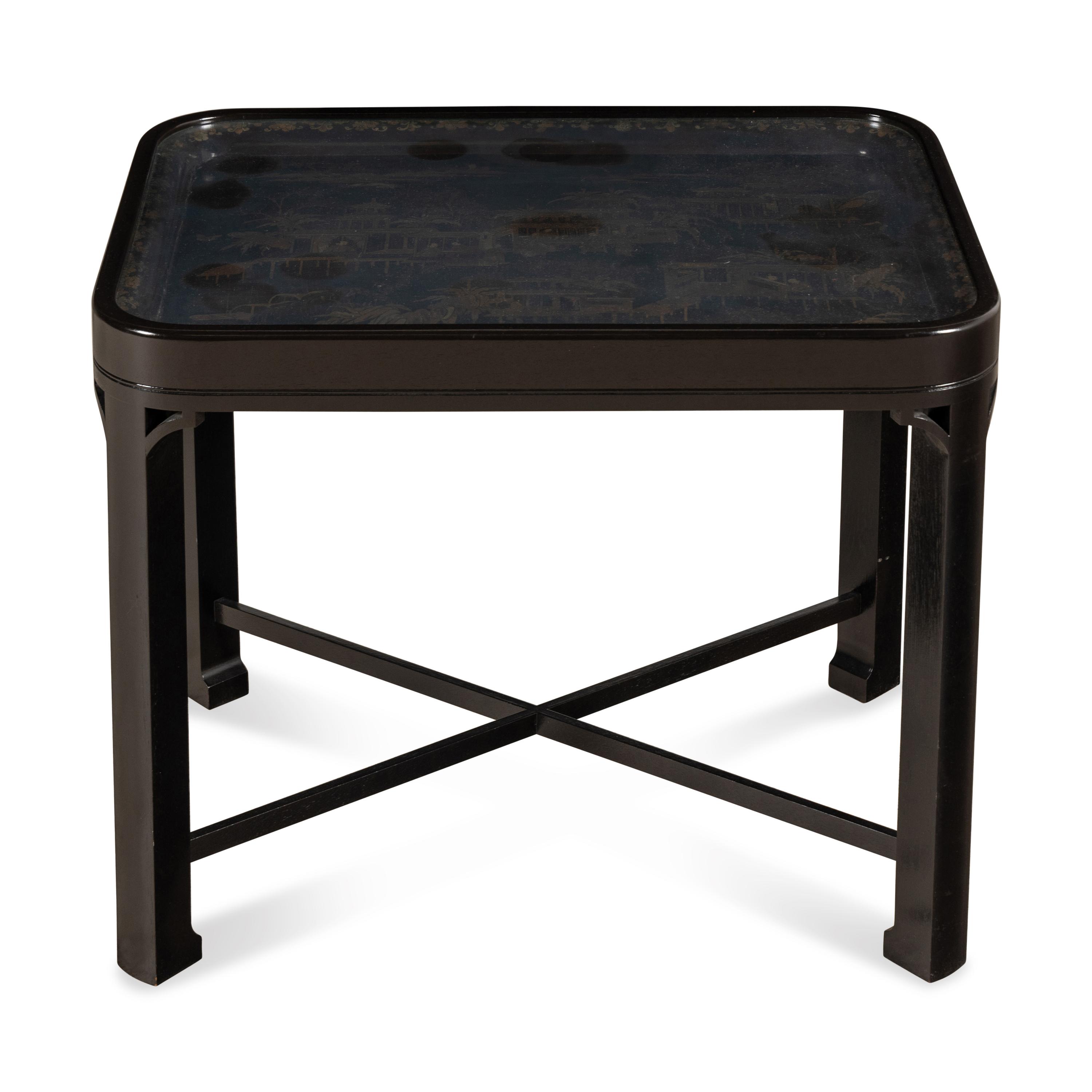 A Chinese Export Lacquer Tray Table