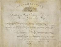 [Presidential] Lincoln, Abraham: Signed Revenue Service Commission