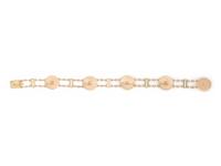 YELLOW GOLD AND ENAMEL NAUTICAL FLAG BRACELET