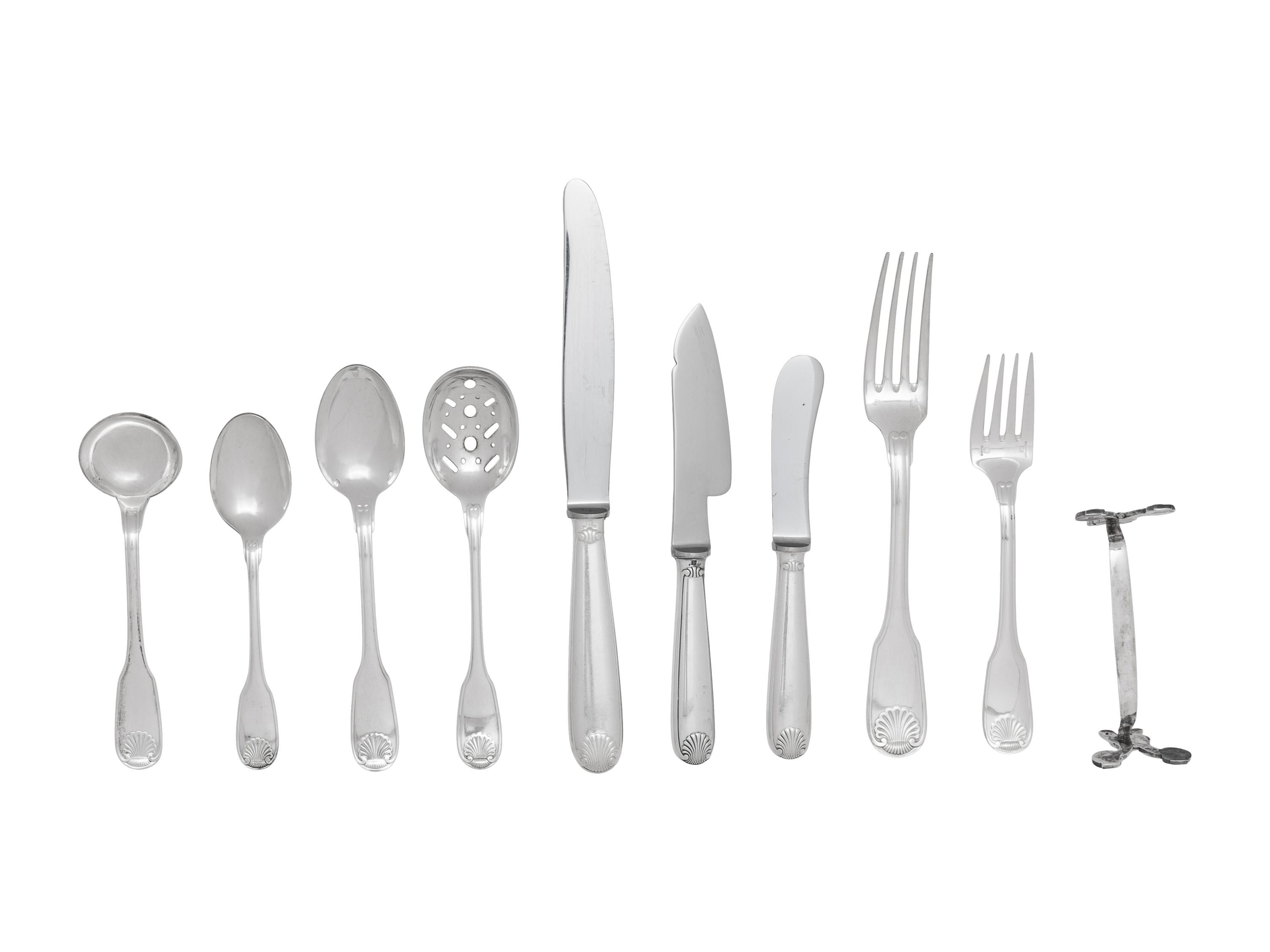 A Christofle Silver-Plate Flatware Service