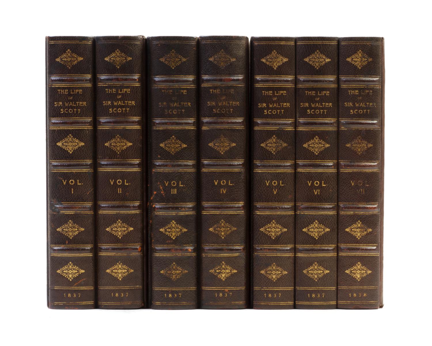 SCOTT, SIR WALTER. Memoirs of the Life of Sir Walter Scott. Edinburgh and London, 1837-38. 7 vols. First edition.