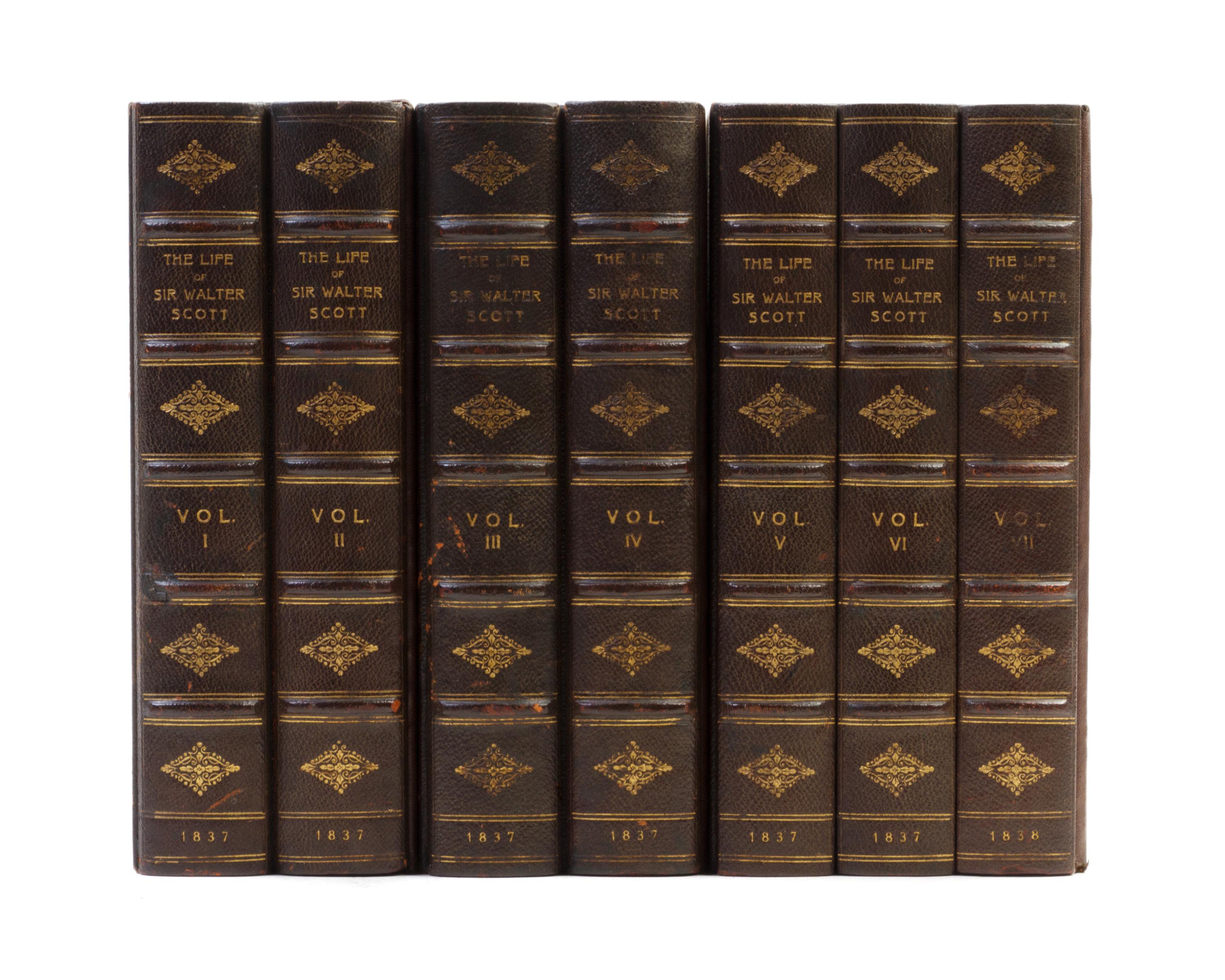 SCOTT, SIR WALTER. Memoirs of the Life of Sir Walter Scott. Edinburgh and London, 1837-38. 7 vols. First edition.