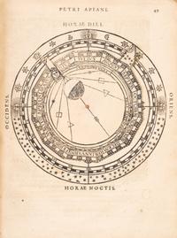(ASTRONOMY) APIANUS, PETRUS. Cosmographia. Cologne, 1574. With 5 plates, 4 with volvelles.