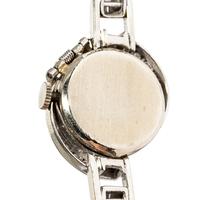 HAMILTON, 14K WHITE GOLD AND DIAMOND SURPRISE WATCH