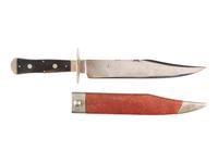 [CIVIL WAR]. Wragg & Sons gold paneled XLNT Bowie knife.