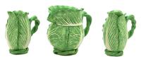 Three Pieces of Dodie Thayer Lettuce Ware Height of first 6 x diameter 4 1/2 inches. — 20TH CENTURY