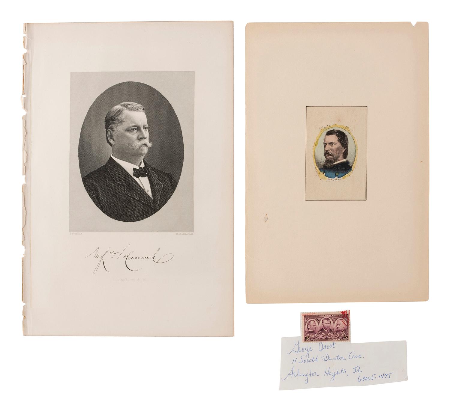 [CIVIL WAR]. Autographs from Civil War soldiers incl. Generals SHERMAN, MCCLELLAN, and BUTLER.