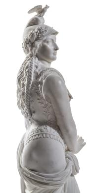 An Italian Marble Figure of Minerva Height 50 1/2 inches. — JAMES HENRY HASELTINE (AMERICAN, 1833-1907)