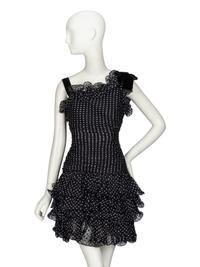 Oscar de la Renta, Polka Dot Cocktail Dress, 1980s Runway Sample