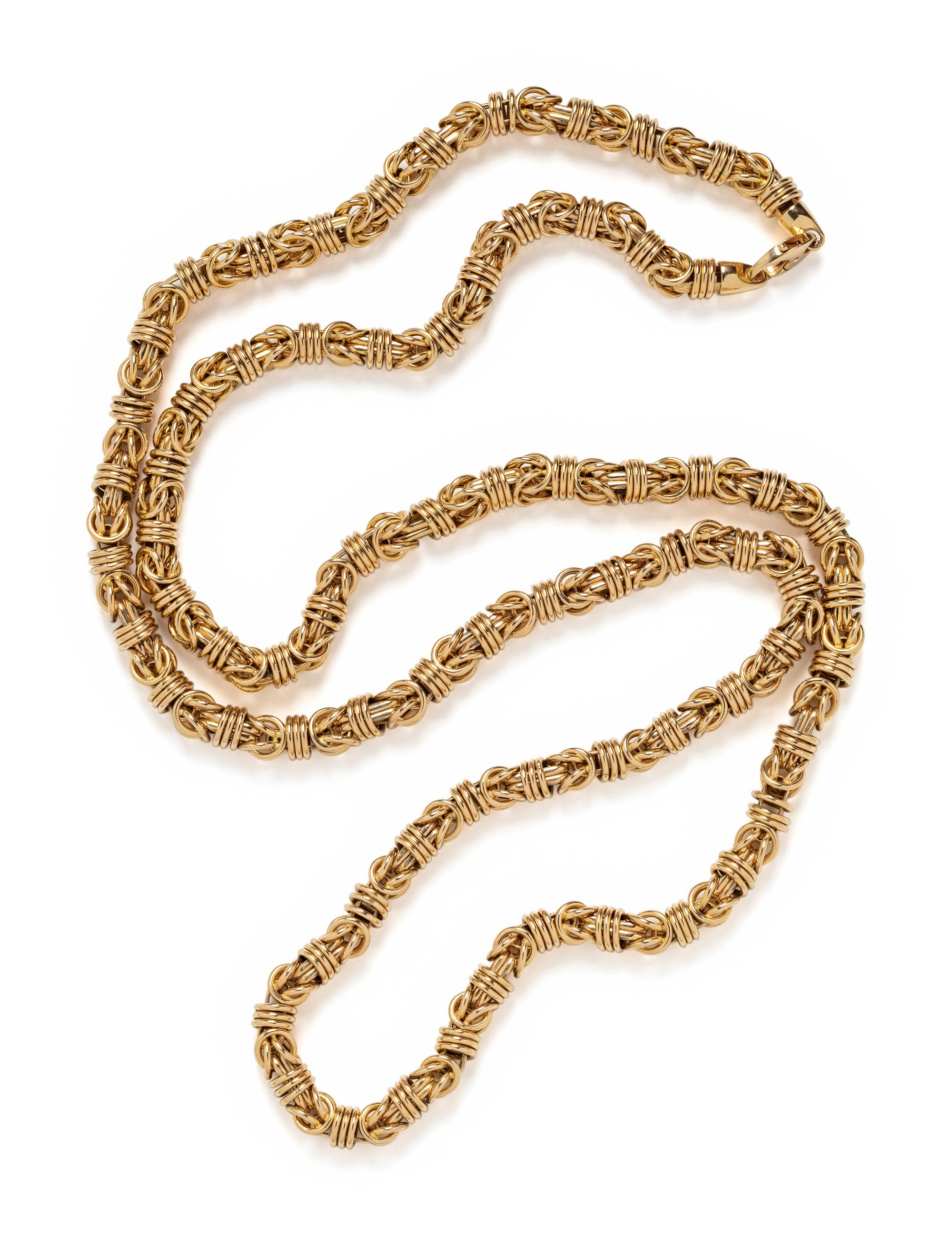 YELLOW GOLD LONGCHAIN NECKLACE