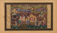 An Indian Illustrated Manuscript Leaf 8 5/8 x 5 inches (image).