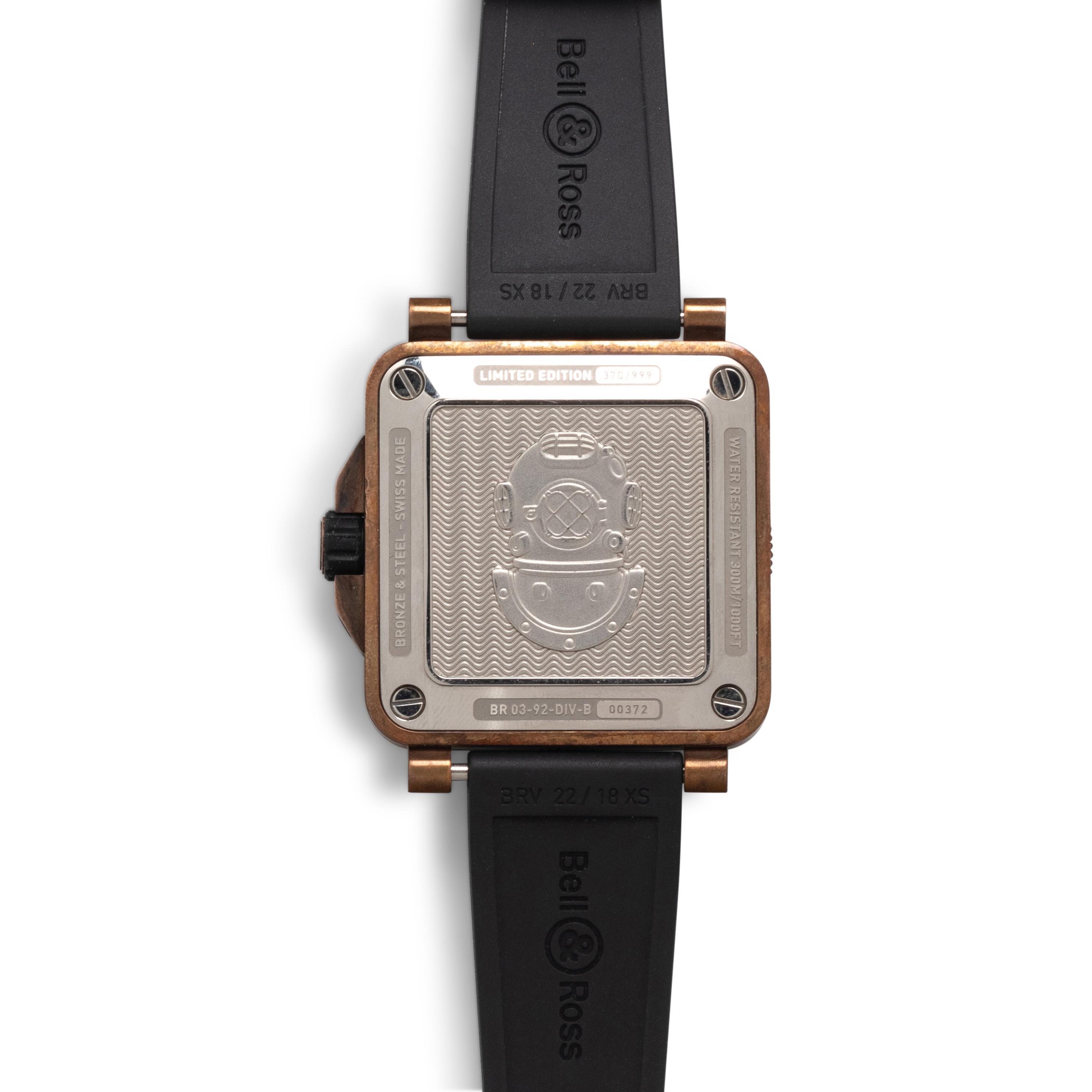 BELL & ROSS, STAINLESS STEEL AND BRONZE 'BR 03-92 DIVER' WATCH