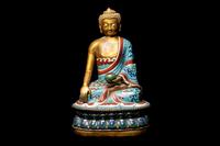 A Chinese Cloisonne Enamel Figure of Buddha