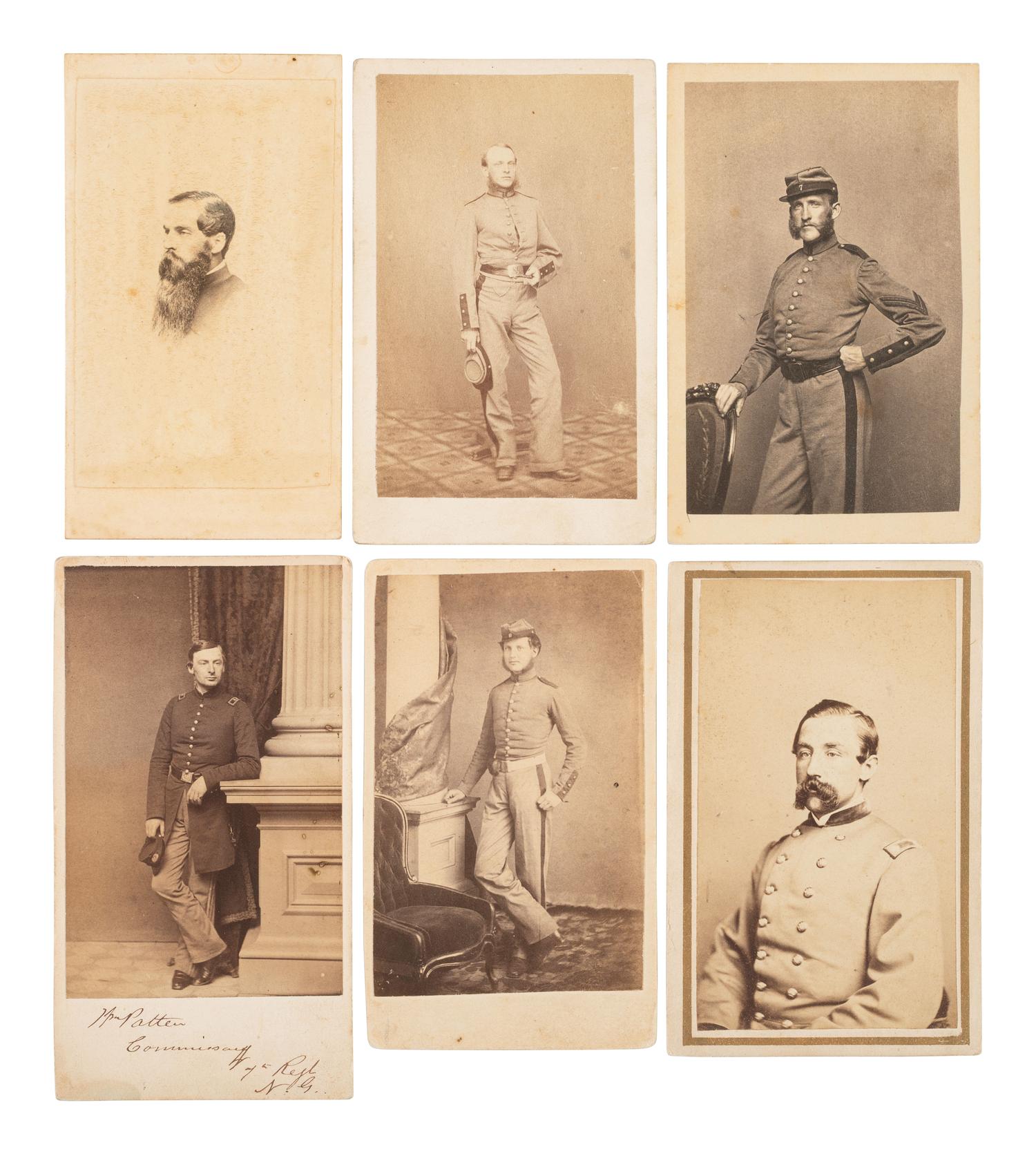 [CIVIL WAR]. A group of 20 CDVs of identified members of the 7th New York State Militia, incl. MOH recipient Rufus King.