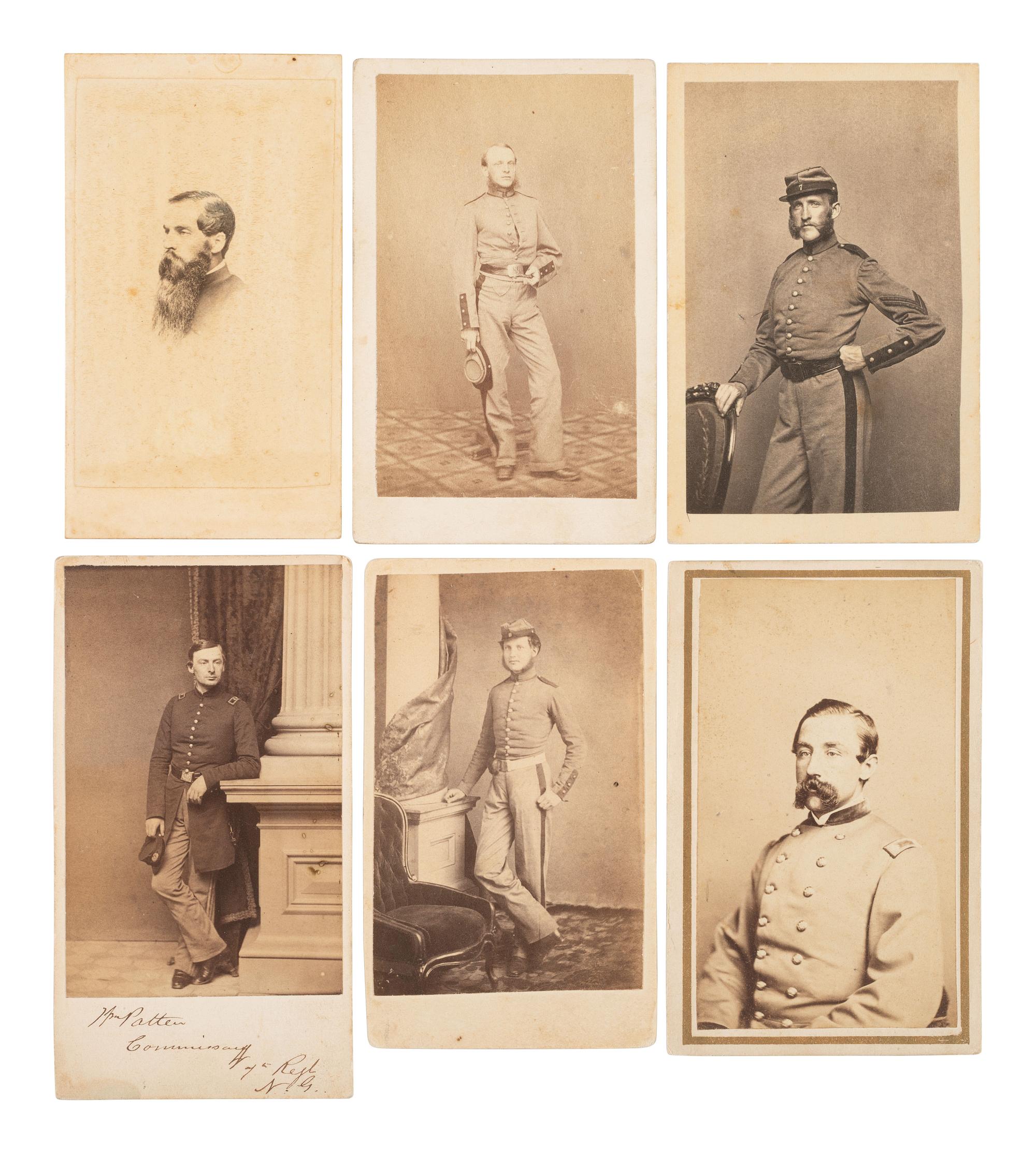 [CIVIL WAR]. A group of 20 CDVs of identified members of the 7th New York State Militia, incl. MOH recipient Rufus King.