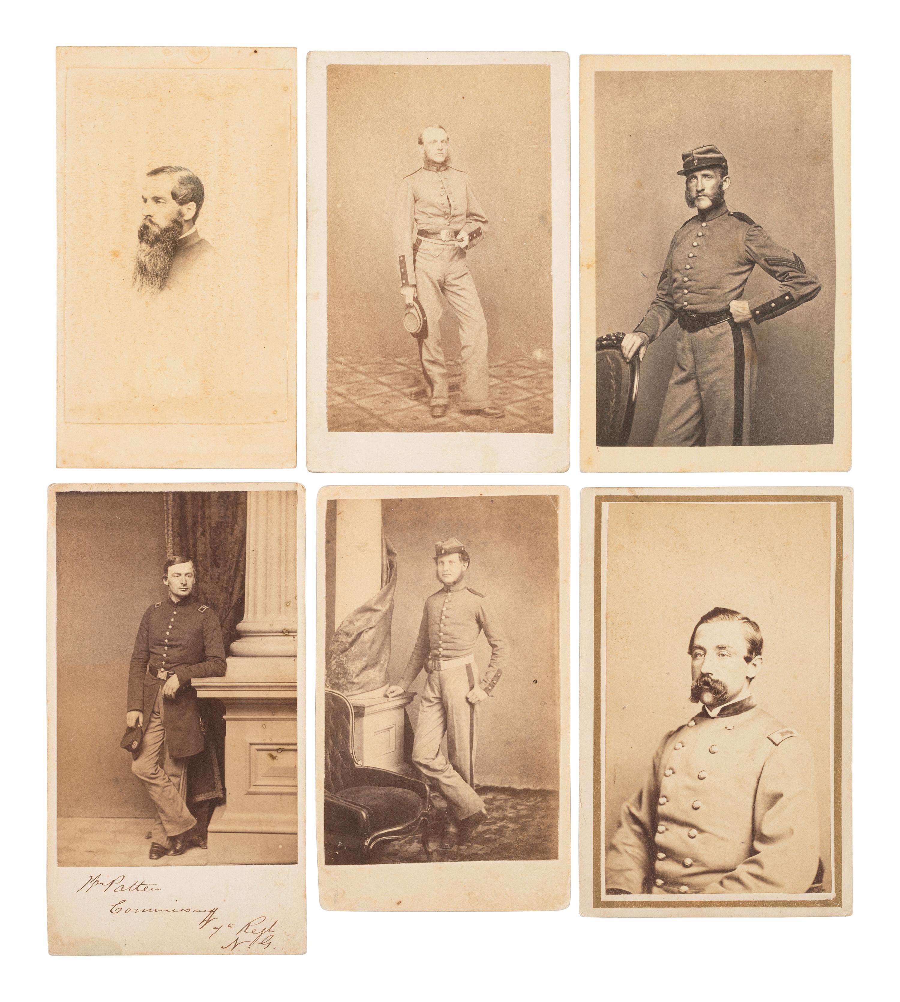 [CIVIL WAR]. A group of 20 CDVs of identified members of the 7th New York State Militia, incl. MOH recipient Rufus King.