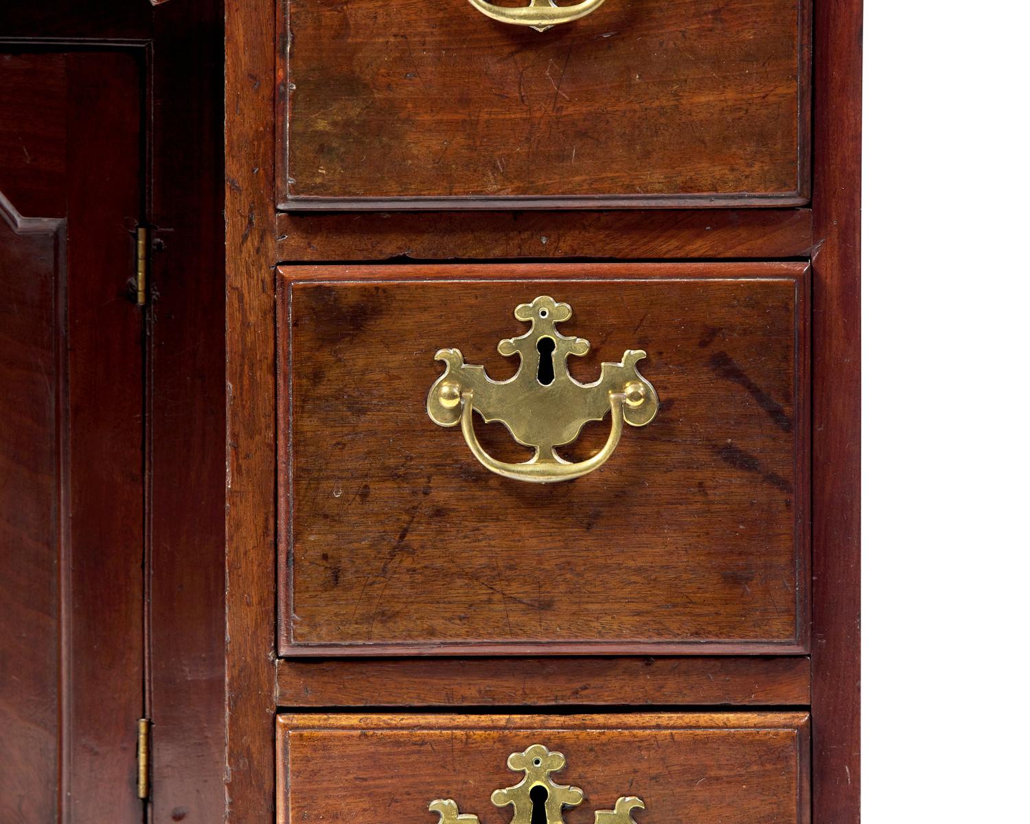 A Chippendale Mahogany Kneehole Desk