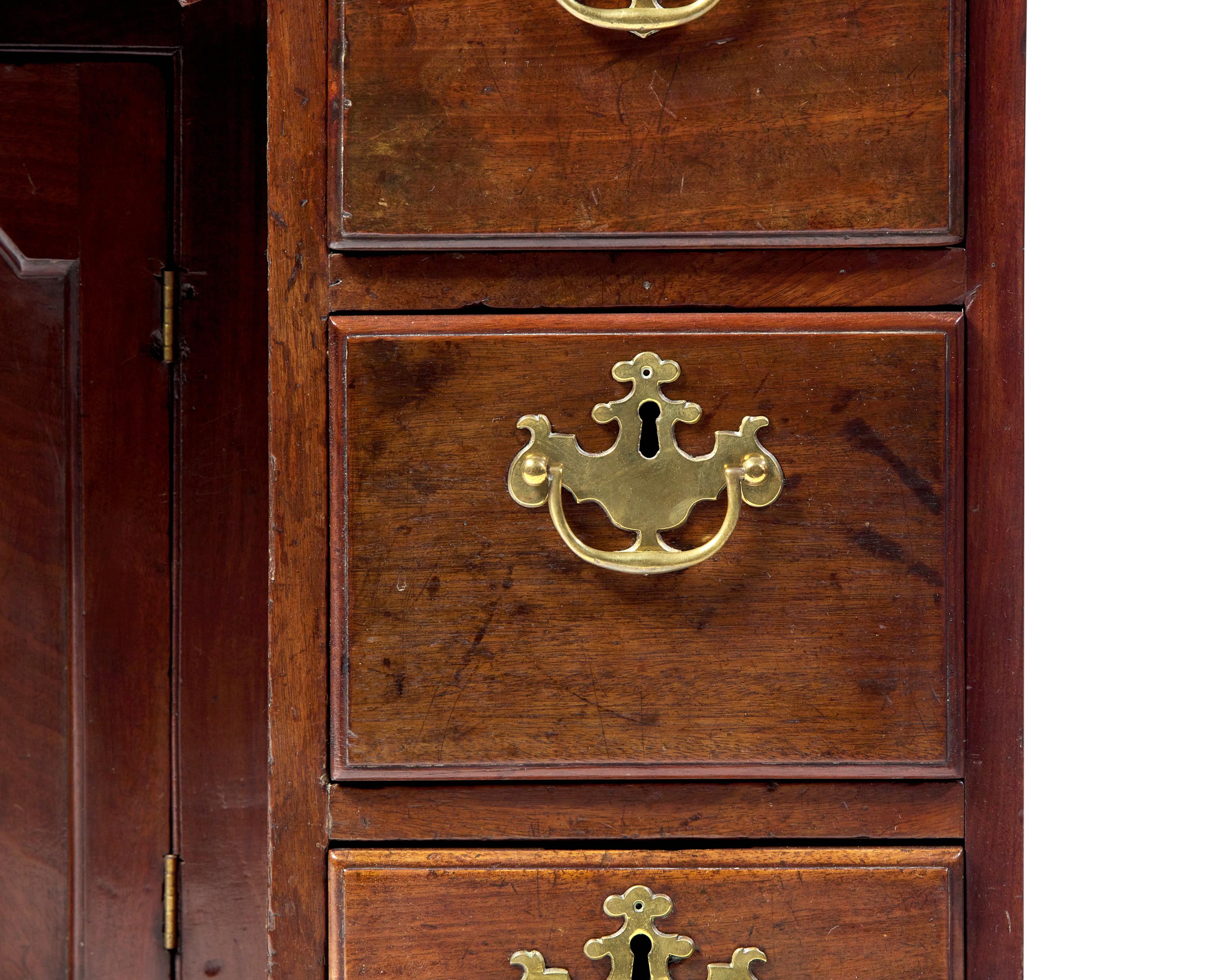 A Chippendale Mahogany Kneehole Desk