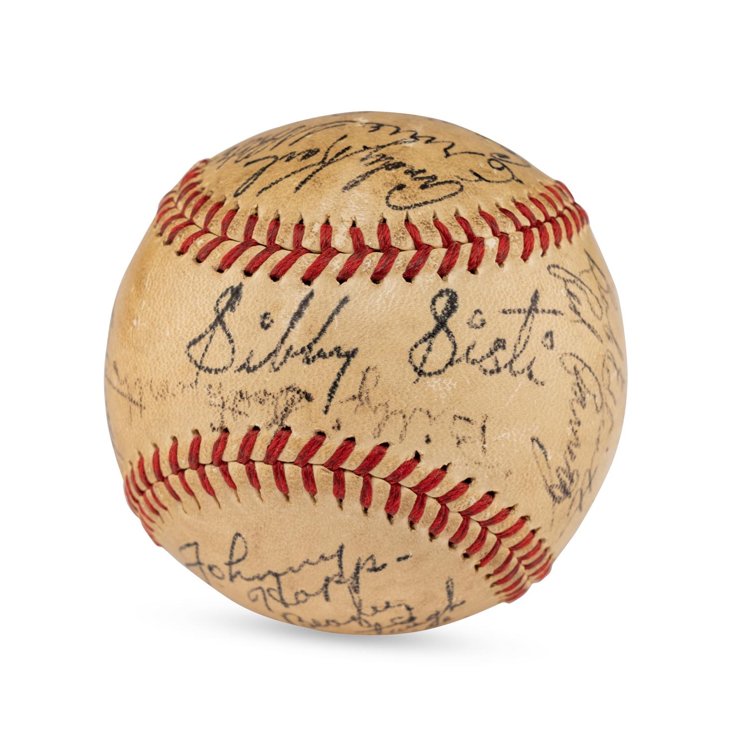 A 1947 Boston Braves Team Signed Autograph Baseball