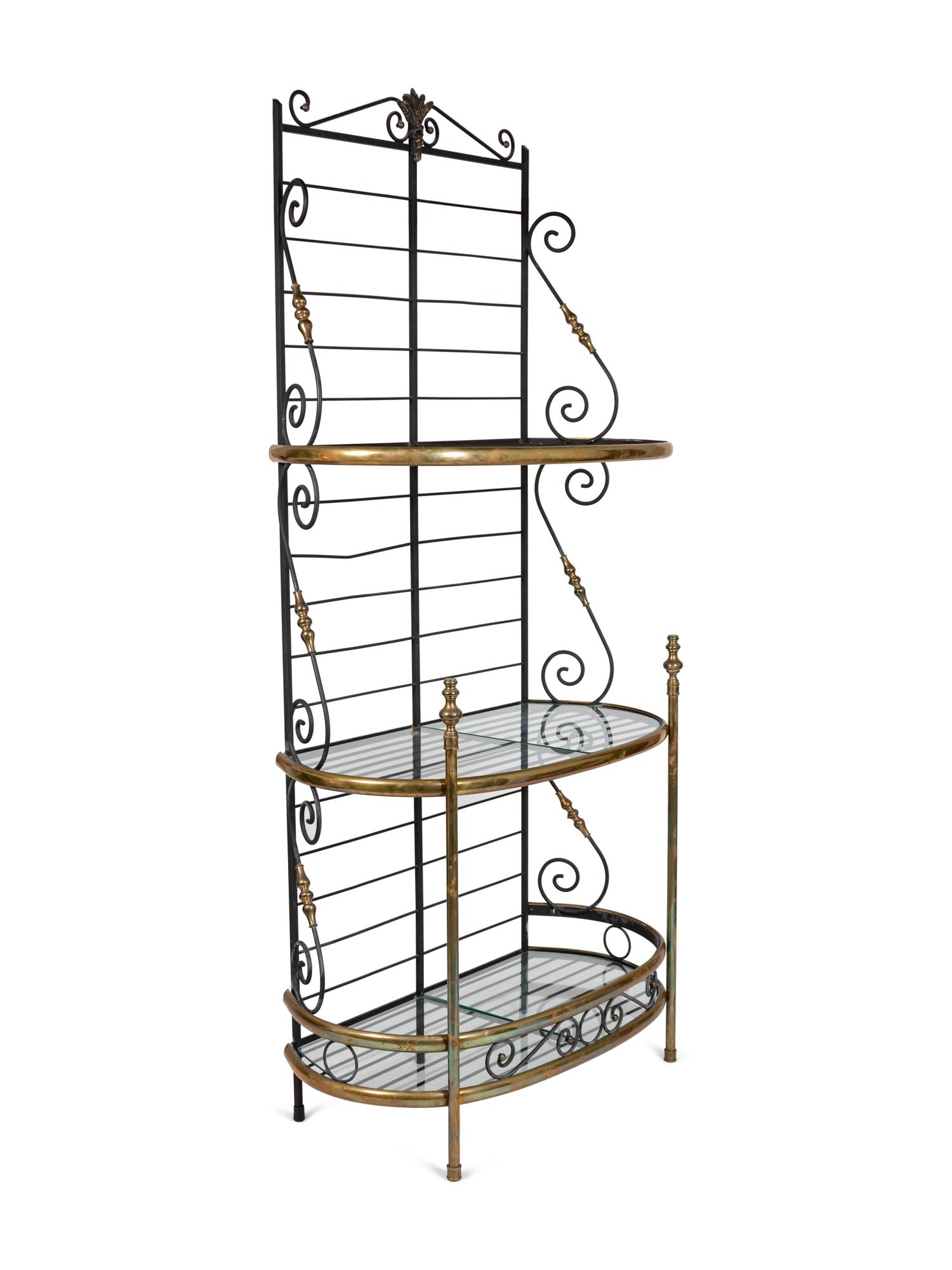 A French Brass and Iron Baker's Rack