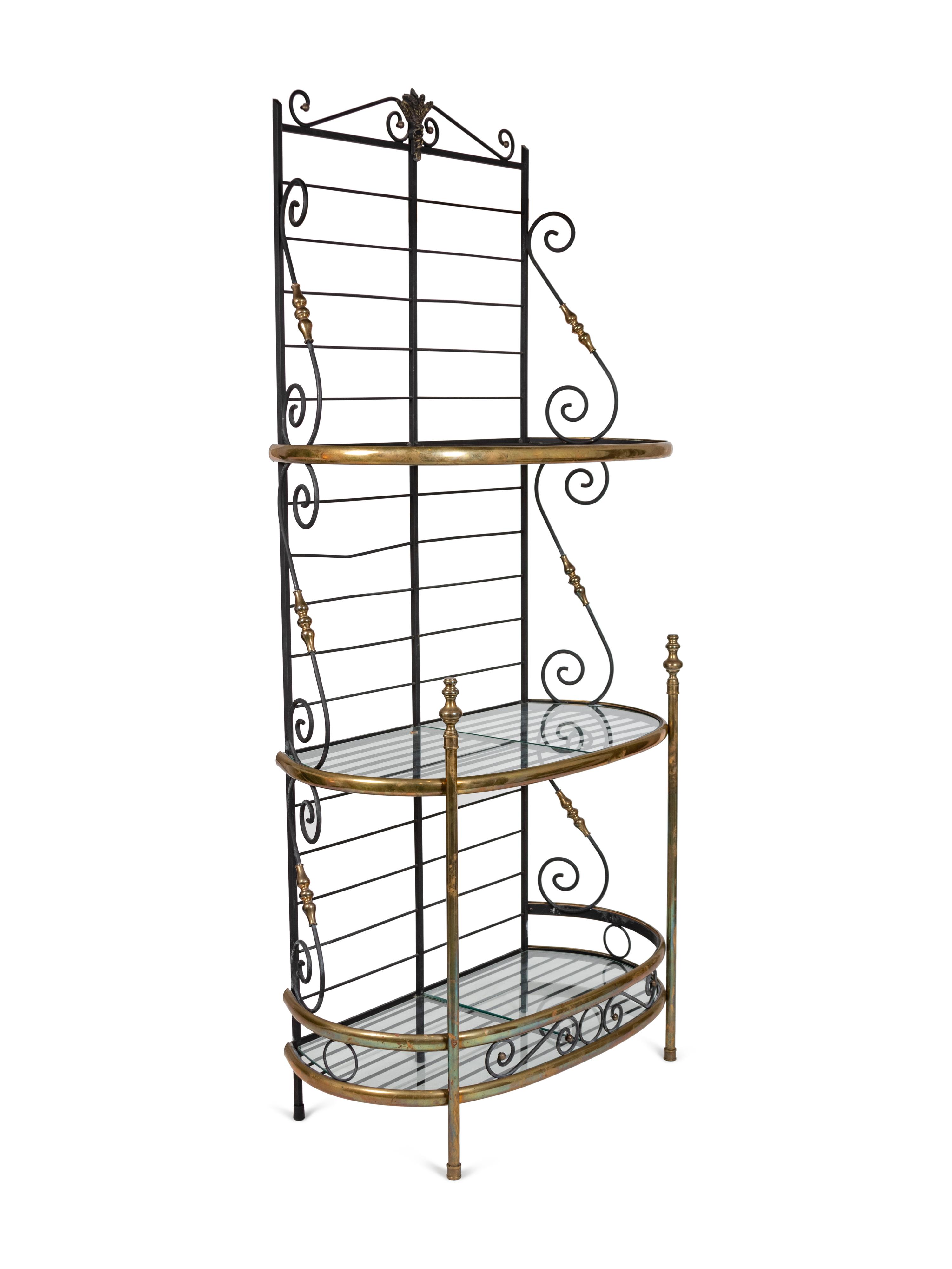 A French Brass and Iron Baker's Rack