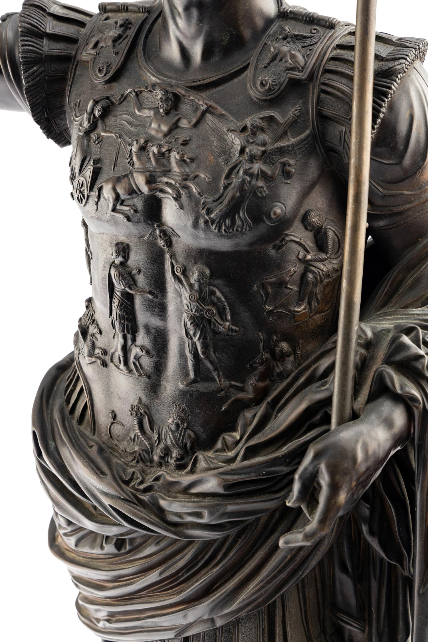 An Italian Bronze Model of Augustus of Prima Porta