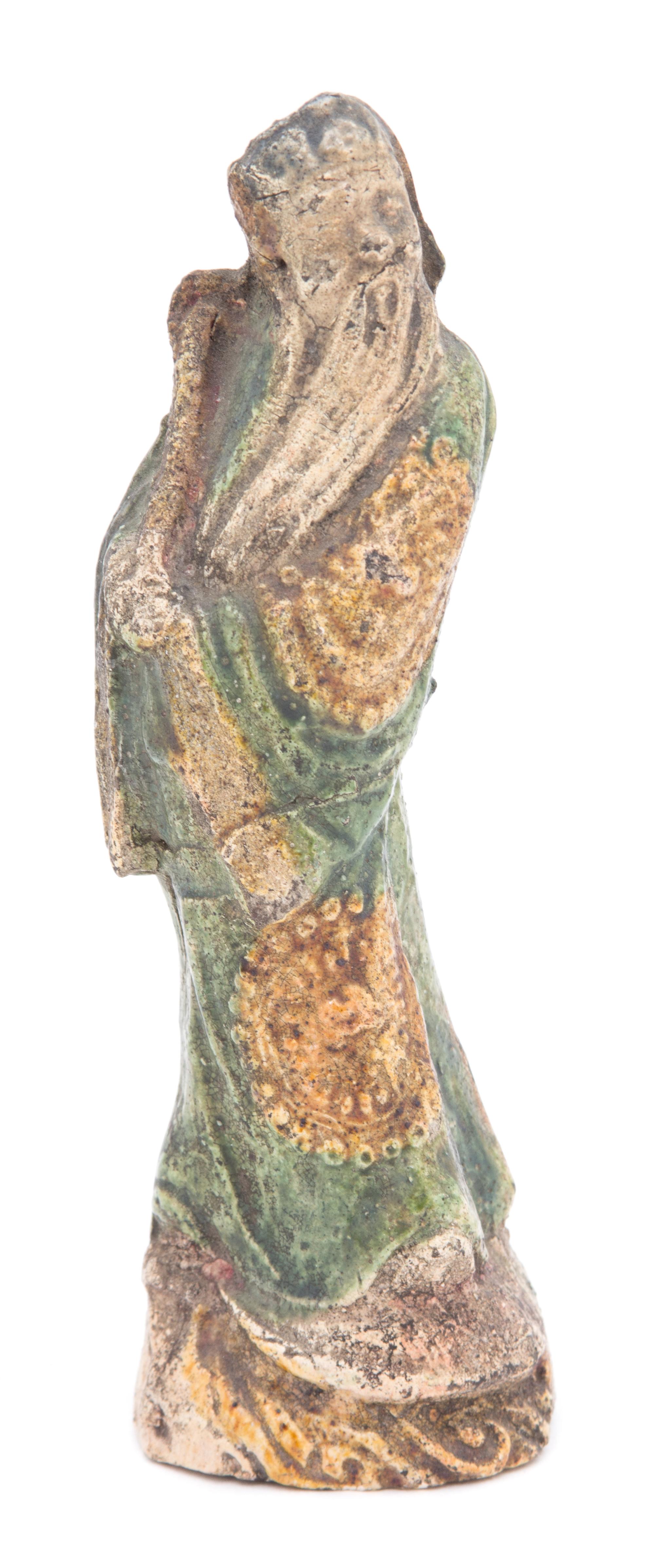 A Chinese Mud Figure Height 6 3/8 inches. — 19TH CENTURY