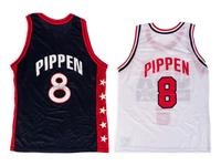 A Group of Scottie Pippen Signed Autograph USA Basketball Olympic Jerseys (Beckett Authentication Services BAS Certified),