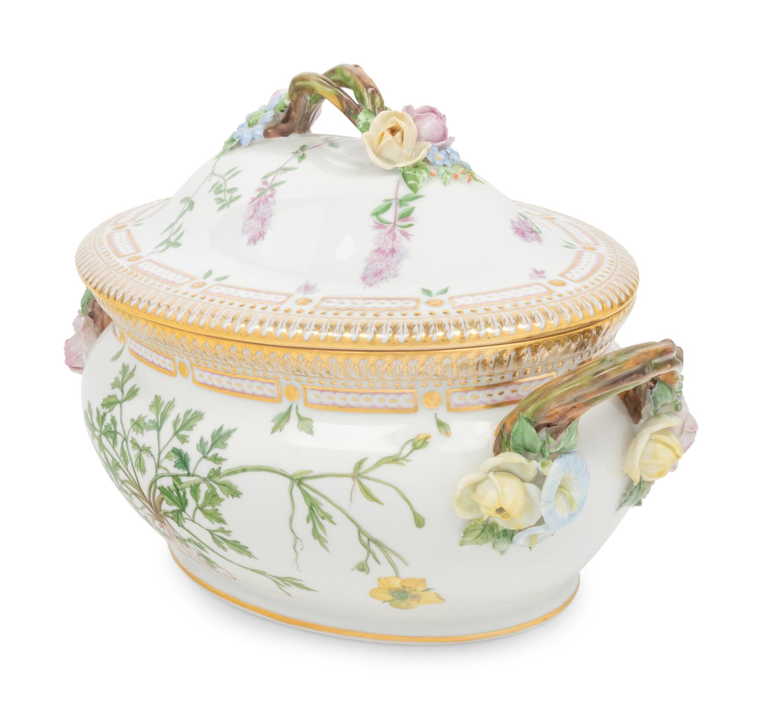 A Royal Copenhagen Flora Danica Porcelain Tureen
