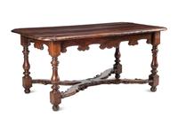 A Continental Baroque Walnut Table