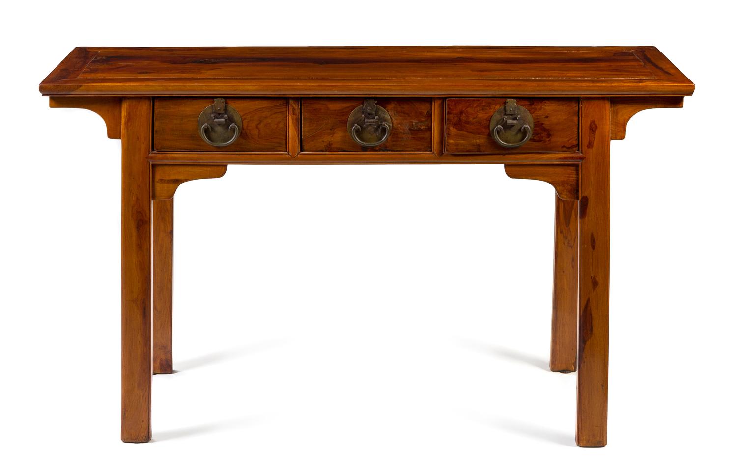 A Rosewood Altar Coffer, Liansanchu Height 31 1/2 x width 55 x depth 18 1/4 inches.