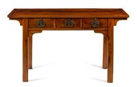 A Rosewood Altar Coffer, Liansanchu Height 31 1/2 x width 55 x depth 18 1/4 inches.