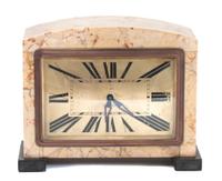 An Art Deco Marble 8-Day Clock Height 5 7/8 inches. — CIRCA 1920-1940