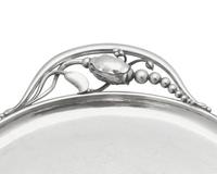 A Georg Jensen Silver Blossom Pattern Six-Piece Tea and Coffee Service
