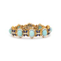 TURQUOISE, LAPIS LAZULI AND DIAMOND BRACELET